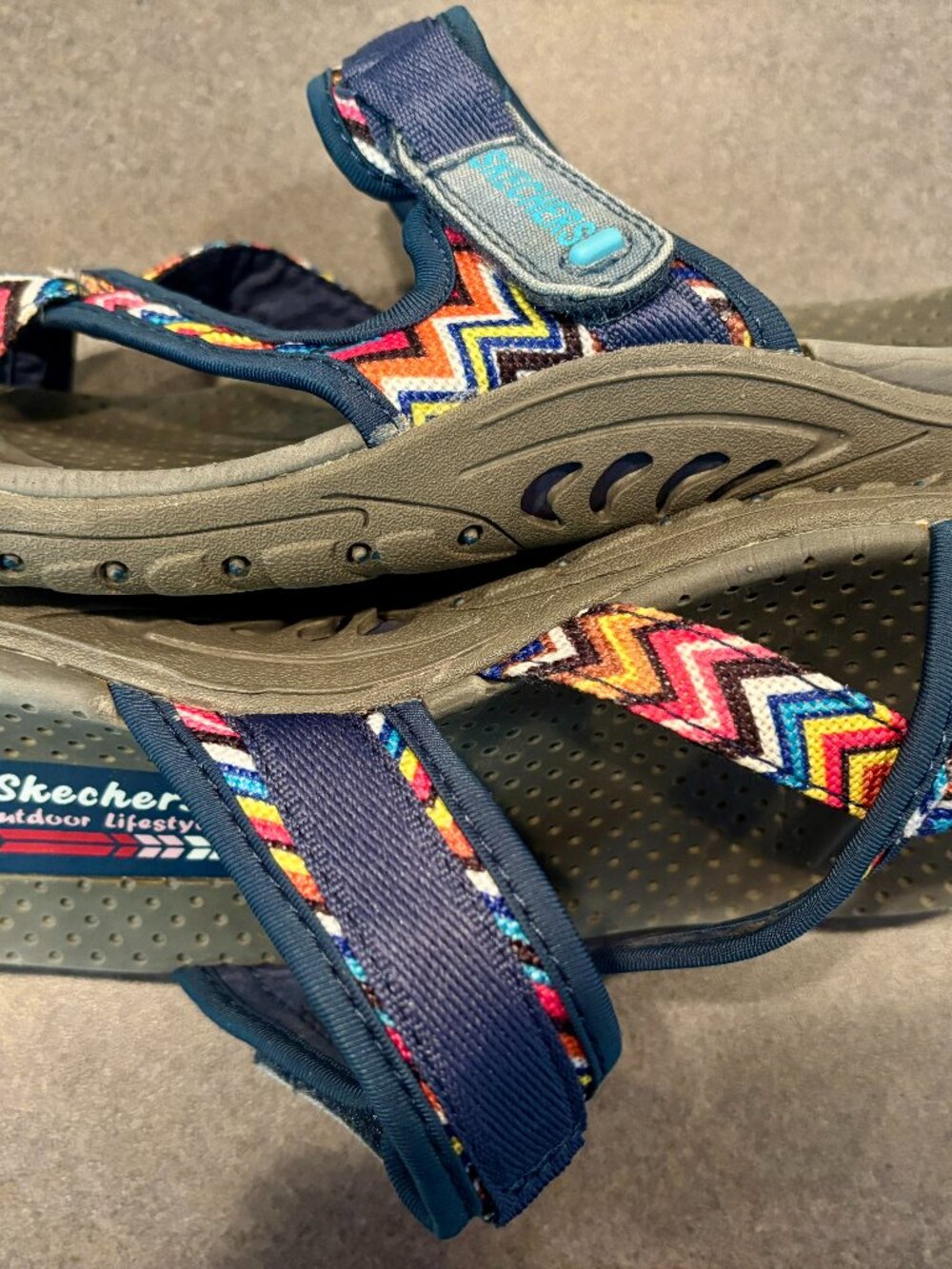 ~~SKECHERS Women’s 7 Reggae Outdoor Lifestyle Sandal Multicolored..Outsole lengt